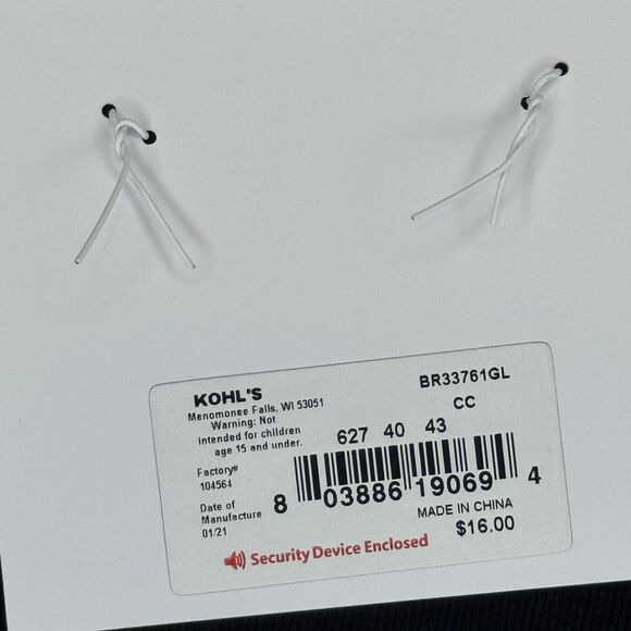 Lauren Conrad Gold Tone Beaded Bracelet with “Loved” in Gold Beads Slide Closure - Picture 4 of 4